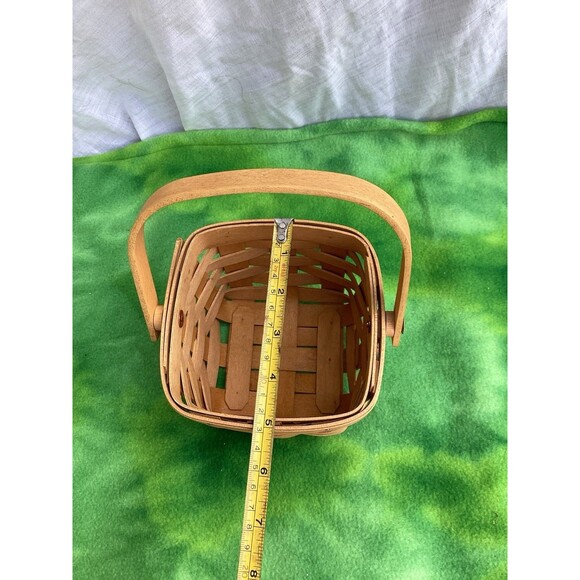 Longaberger Basket Set 1 Single Handle 1 No Handle & 1 Plastic Liner Fits Both - Picture 11 of 16